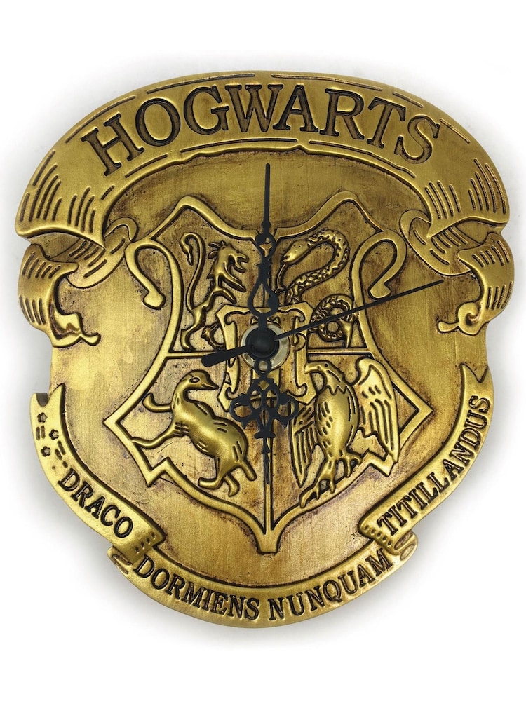 Pyramid International Gold Harry Potter Classic Crest Hogwarts Clock - Image 2 of 2