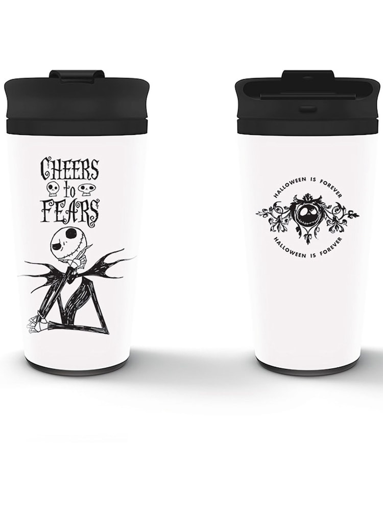 Pyramid International Multi Nightmare Before Christmas Cheers to Fears Metal Travel Mug - Image 1 of 1