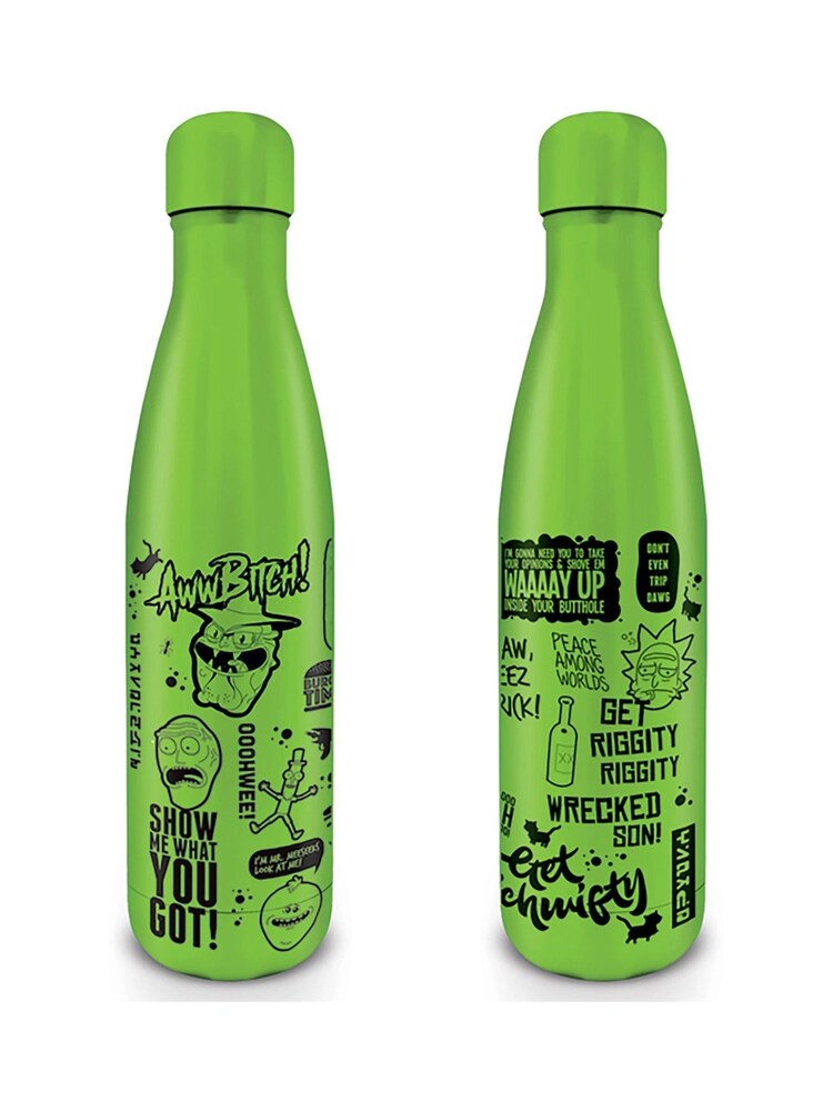 Pyramid International Rick And Morty Quotes Metal Drink Bottle - Image 1 of 1