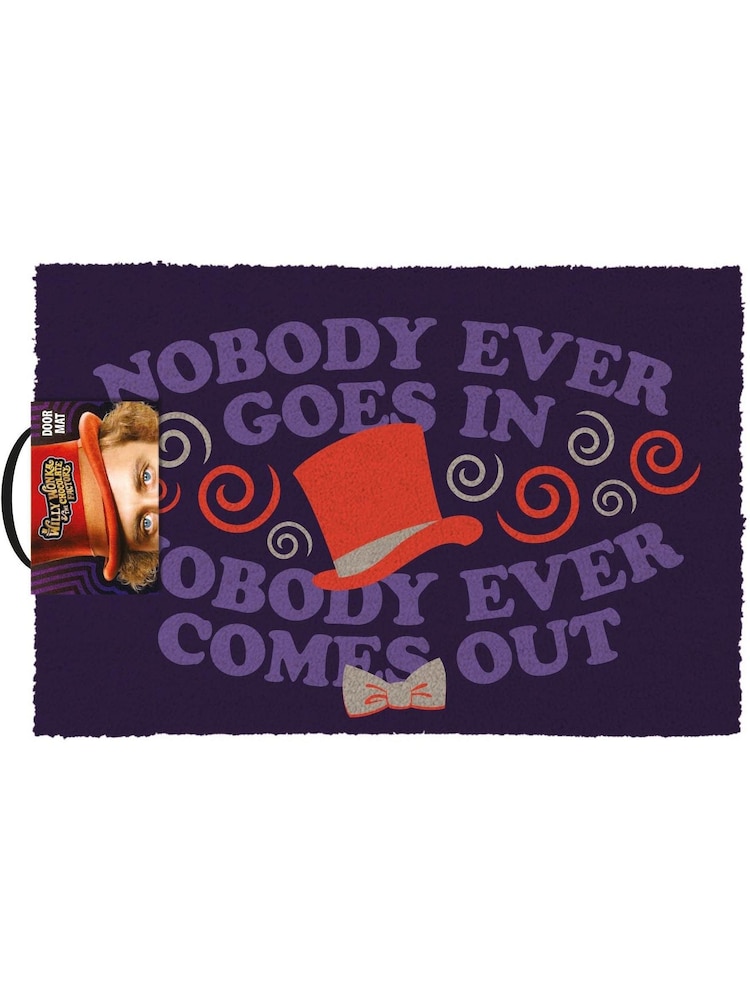 Pyramid International Multi Willy Wonka and The Chocolate Factory Nobody Ever Goers in Nobody Ever Comes Out Doormat - Image 1 of 1