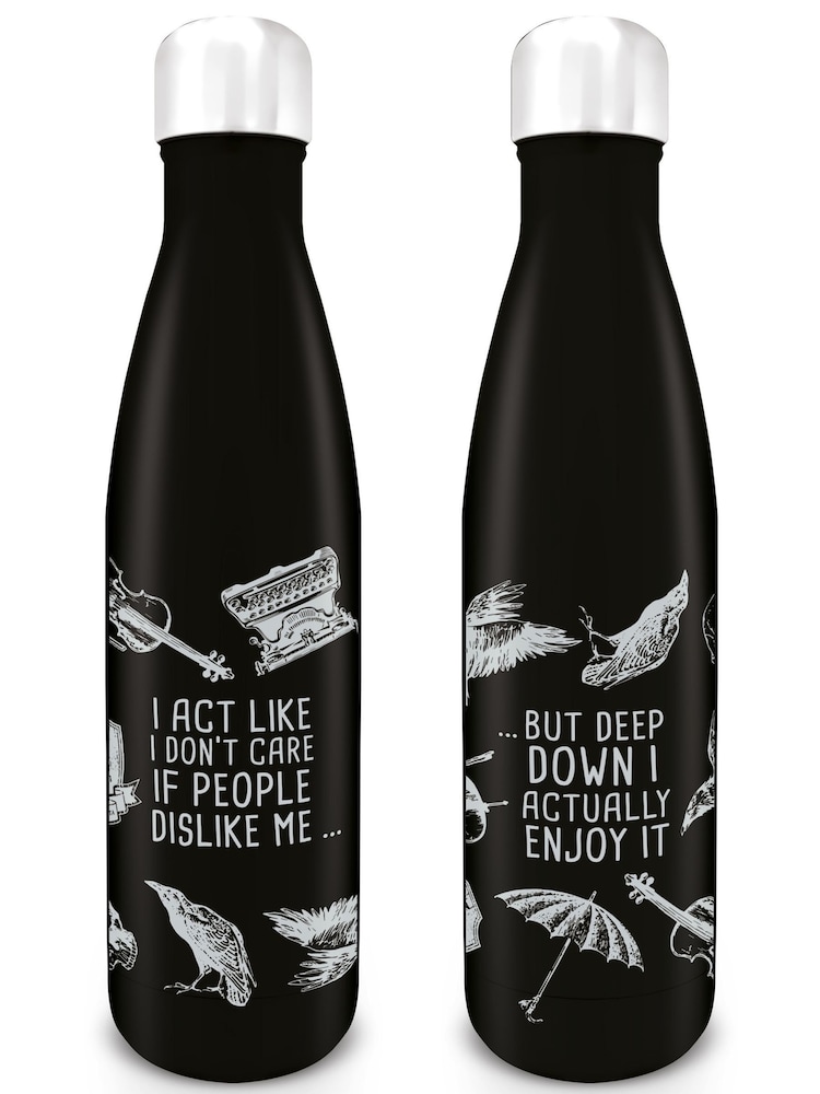 Pyramid International Wednesday Don’t Care Metal Drinks Bottle - Image 1 of 1