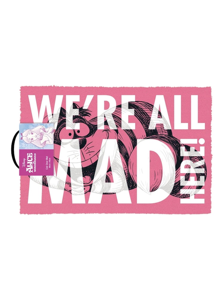 Pyramid International Multi Alice In Wonderland We are All Mad Here Doormat - Image 1 of 1