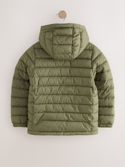 Khaki Green Quilted Midweight Hooded Jacket (3-17yrs) - Image 3 of 5