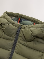 Khaki Green Quilted Midweight Hooded Jacket (3-17yrs) - Image 4 of 5