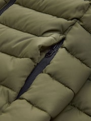 Khaki Green Quilted Midweight Hooded Jacket (3-17yrs) - Image 5 of 5