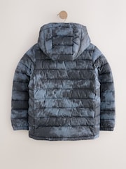 Blue Digital Print Quilted Midweight Hooded Jacket (3-17yrs) - Image 3 of 5