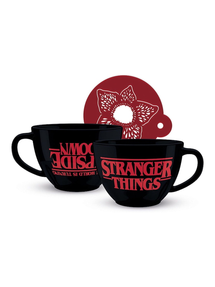 Pyramid International Multi Stranger Things The World Is Turning Upside Down Cappuccino Mug And Stencil - Image 1 of 1