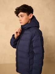 Navy Waterproof Midweight Hooded Jacket (3-17yrs) - Image 1 of 12