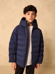 Navy Waterproof Midweight Hooded Jacket (3-17yrs) - Image 14 of 17