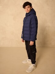 Navy Waterproof Midweight Hooded Jacket (3-17yrs) - Image 16 of 17
