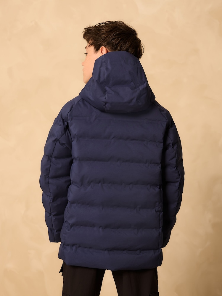 Navy Waterproof Midweight Hooded Jacket (3-17yrs) - Image 17 of 17