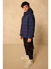 Navy Waterproof Midweight Hooded Jacket (3-17yrs) - Image 3 of 17