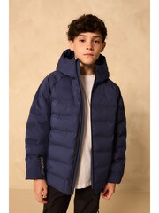 Navy Waterproof Midweight Hooded Jacket (3-17yrs) - Image 5 of 17