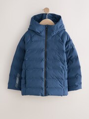 Navy Waterproof Midweight Hooded Jacket (3-17yrs) - Image 6 of 17