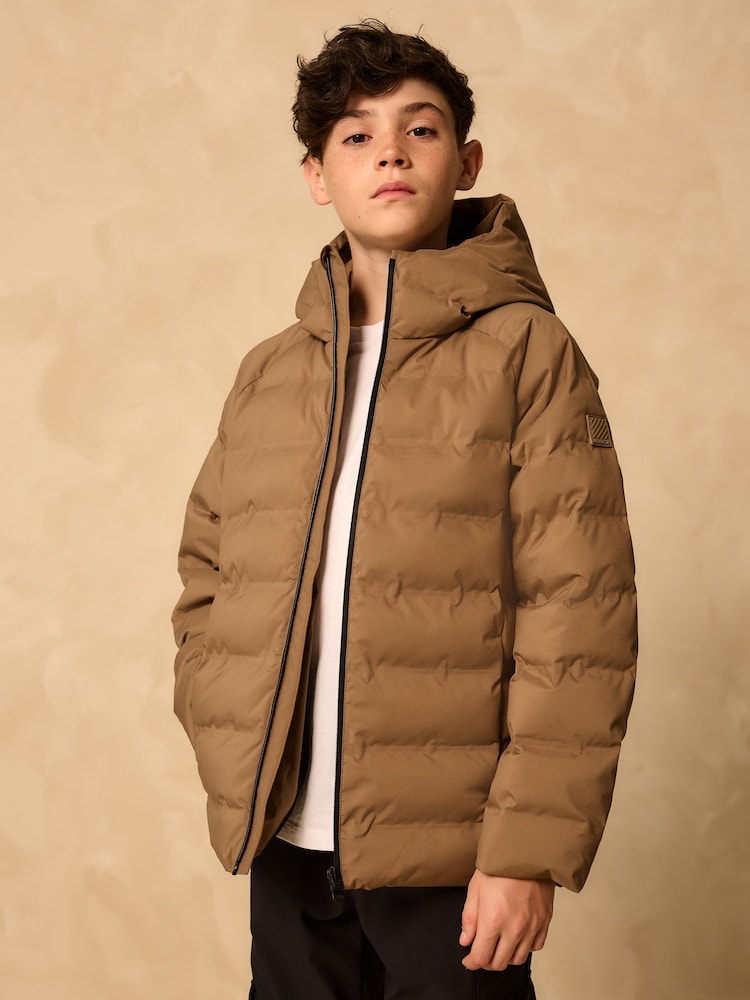 Neutrale Farbe - Waterproof Midweight Hooded Jacket (3-17yrs) - Bild 2 von 6