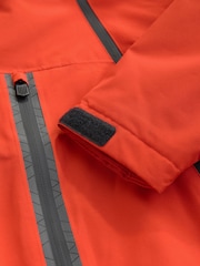 Orange Waterproof Fleece Hooded Lined Coat (3-16yrs) - Image 5 of 7