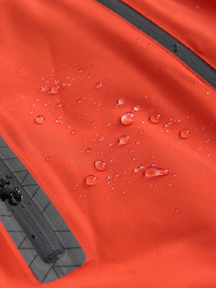 Portocaliu - Waterproof Reflective Fleece Lined Hooded Jacket (3-17yrs) - Image 6 of 7