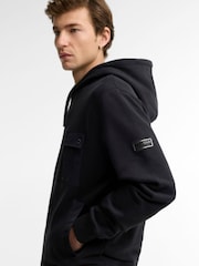 Barbour International Black Inline Hooded Sweatshirt - Image 3 of 5