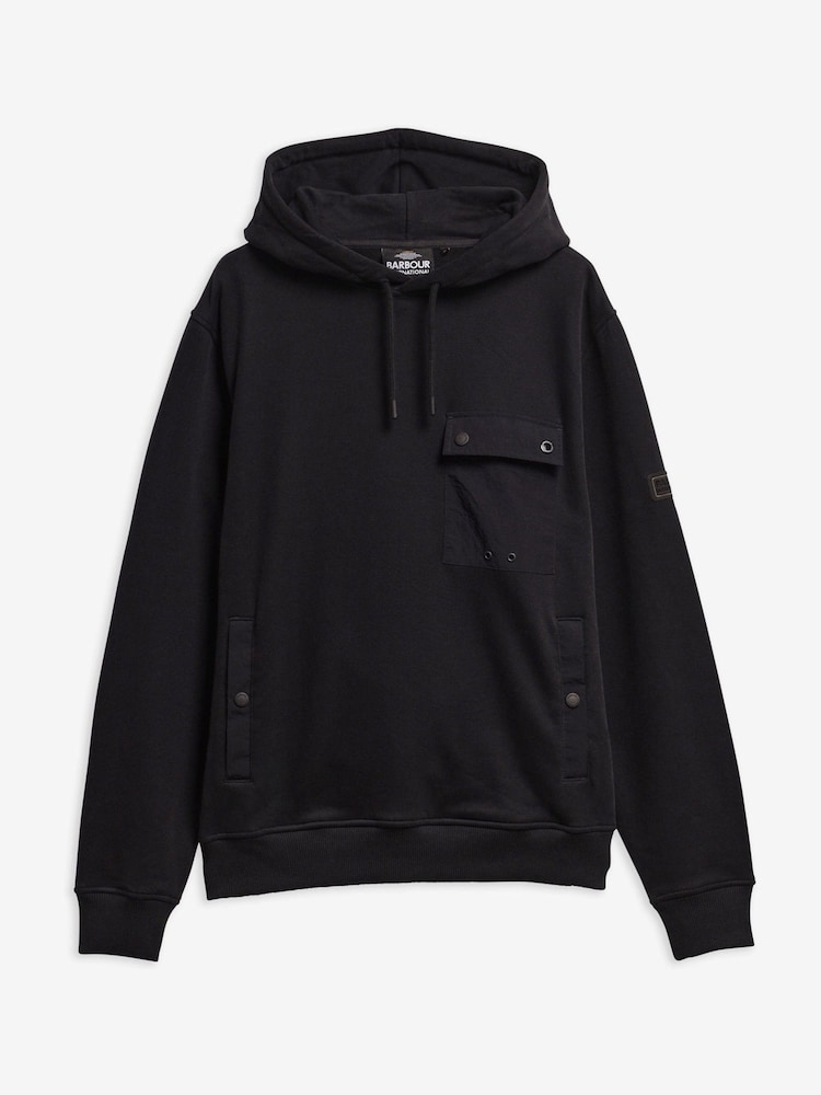 Barbour International Black Inline Hooded Sweatshirt - Image 5 of 5