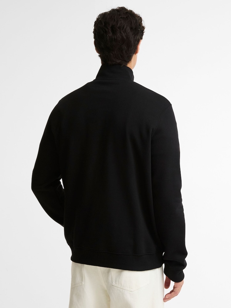 Barbour® International Black Essential Half Zip Sweatshirt - Image 2 of 5 Barbour® International Black Essential Half Zip Sweatshirt - Image 2 of 5