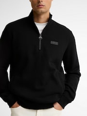 Barbour® International Black Essential Half Zip Sweatshirt - Image 3 of 5