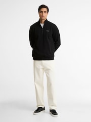 Barbour® International Black Essential Half Zip Sweatshirt - Image 4 of 5