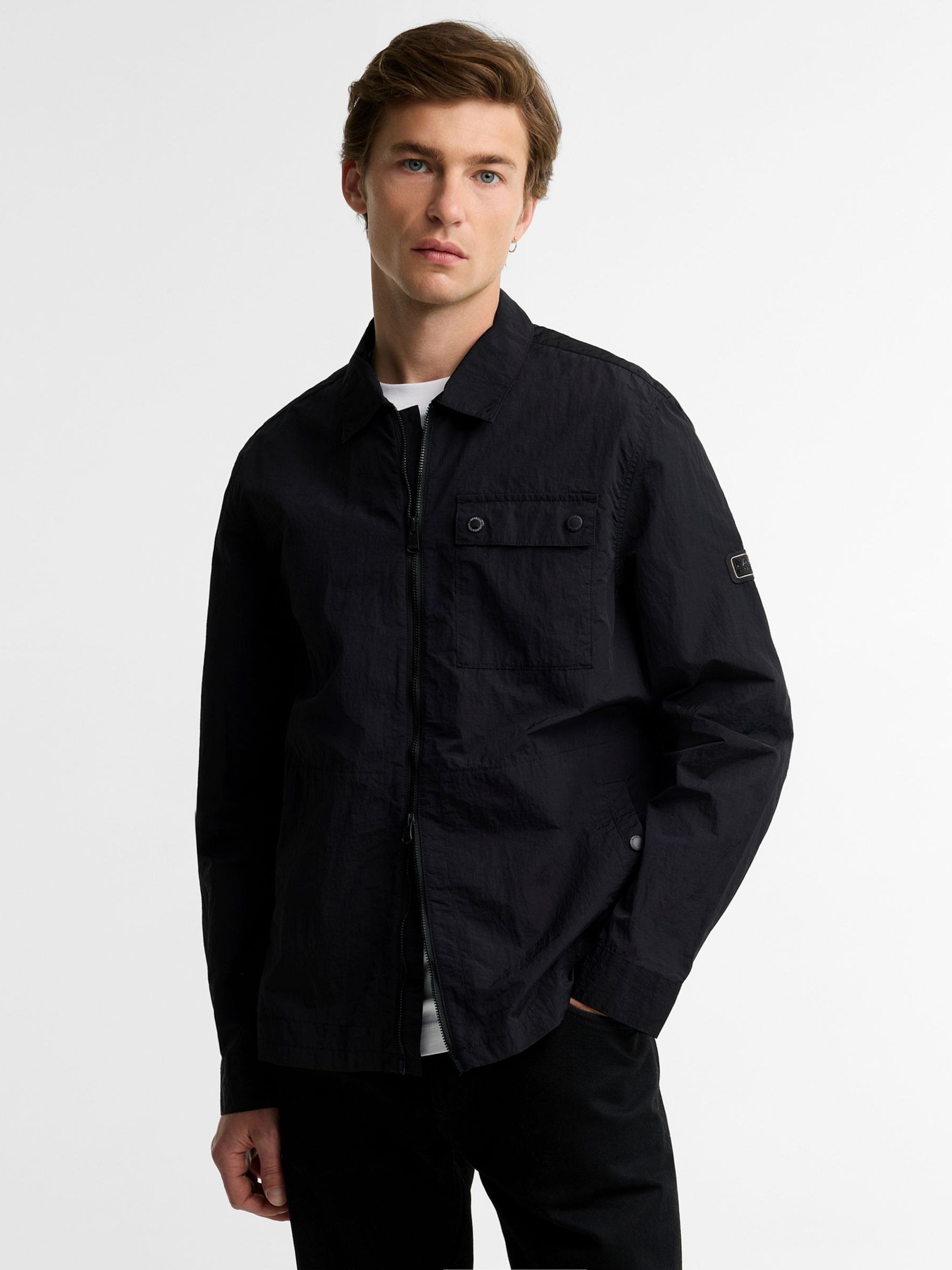 International Men's Inline Cotton Long Sleeve Overshirt, Football by Barbour in Size XL, Sports Direct - Image 4