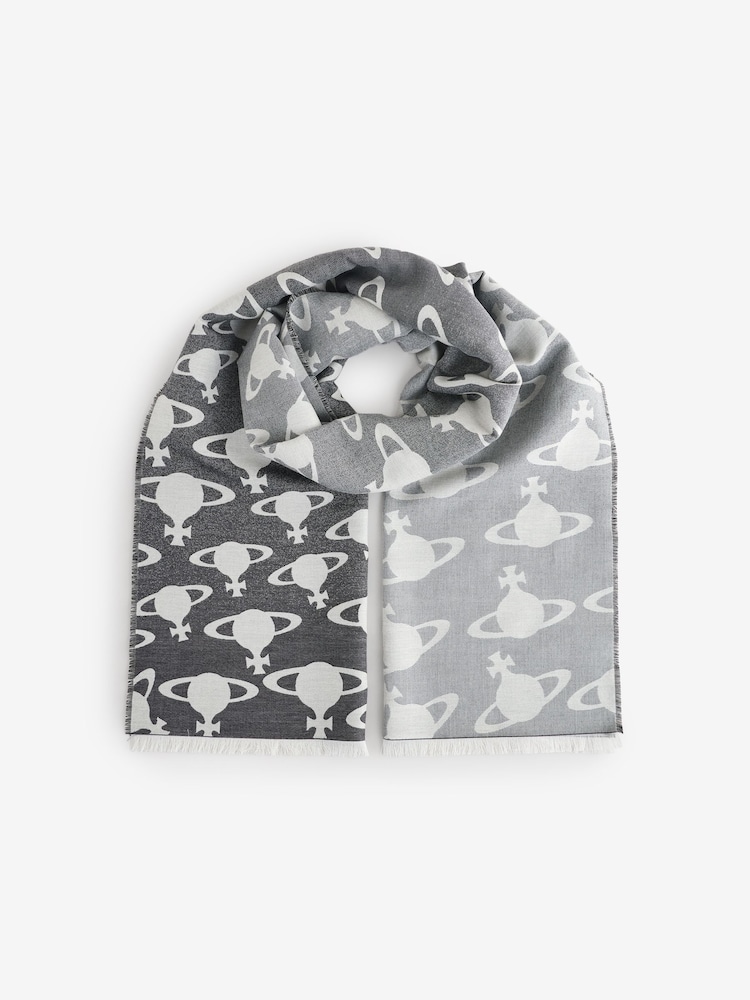 Vivienne Westwood Hilma Orb Black Scarf 45x190 - Image 1 of 3
