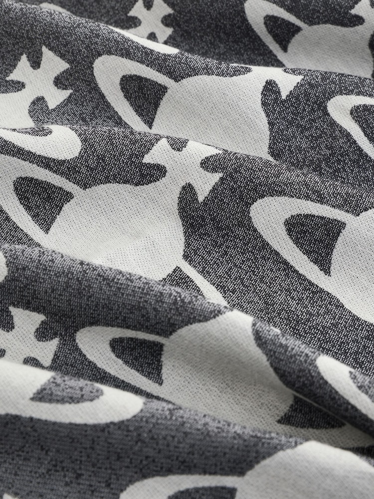 Vivienne Westwood Hilma Orb Black Scarf 45x190 - Image 3 of 3