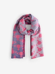Vivienne Westwood Blue Hilma Orb Scarf 45x190 - Image 1 of 4