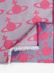 Vivienne Westwood Blue Hilma Orb Scarf 45x190 - Image 3 of 4