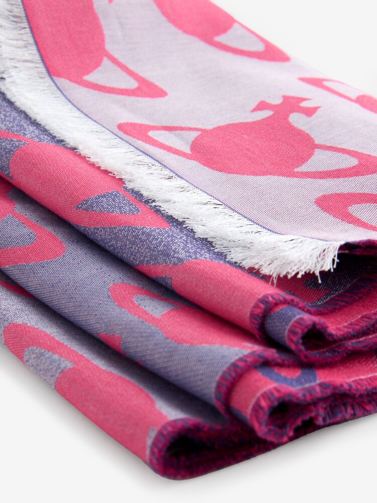 Vivienne Westwood Blue Hilma Orb Scarf 45x190 - Image 4 of 4