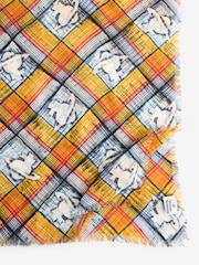 Vivienne Westwood Yellow Orb Tartan Diagon Stole 70x200 - Image 2 of 3