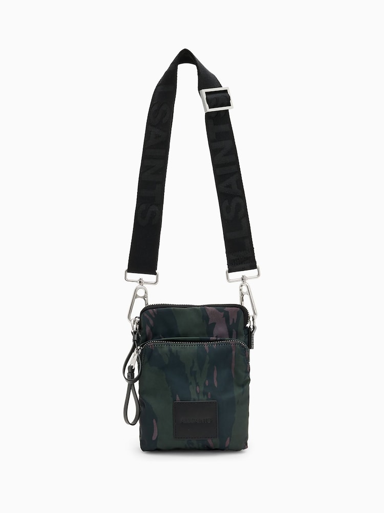 AllSaints Green Falcon Pouch - Image 1 of 7