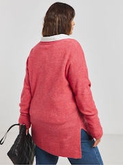 Simply Be Langer, lässiger Pullover mit V-Ausschnitt - Bild 2 von 4