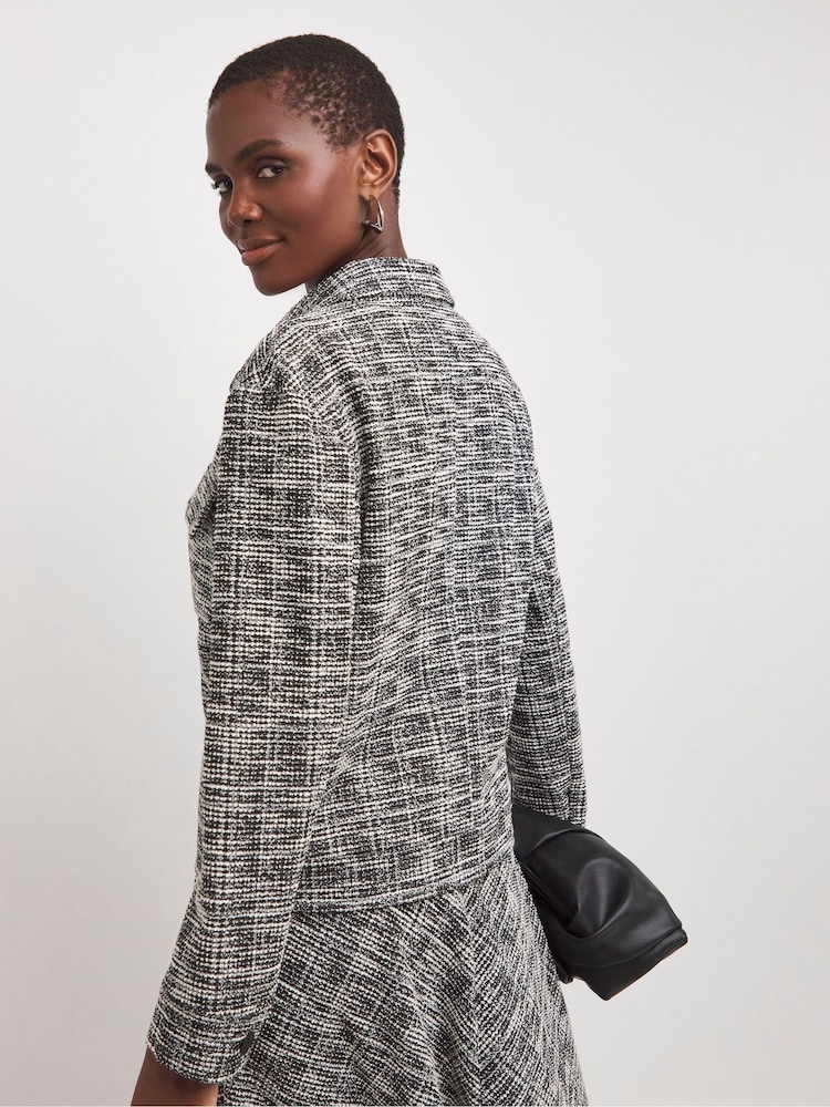 JD Williams Black Boucle Trucker Jacket - Image 2 of 4