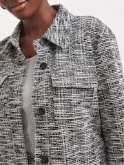 JD Williams Black Boucle Trucker Jacket - Image 4 of 4