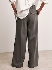 Anthology by JD Williams Grey Tailored Wide Leg Trousers - Image 2 of 4