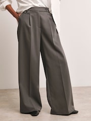 Anthology by JD Williams Grey Tailored Wide Leg Trousers - Image 3 of 4
