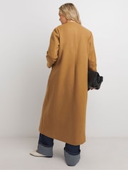 JD Williams Natural Collarless Longline Coat - Image 2 of 4