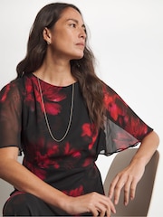 Joanna Hope Chiffon Column Black Dress - Image 4 of 4
