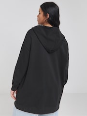 Simply Be Black Core Zip Through Longline Hoodie - Image 2 of 4