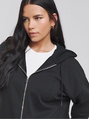 Simply Be Black Core Zip Through Longline Hoodie - Image 4 of 4
