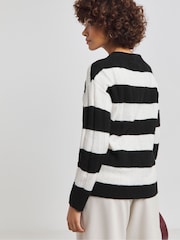 Simply Be Black Rib Crew Neck Jumper - Image 2 of 4