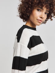Simply Be Black Rib Crew Neck Jumper - Image 4 of 4