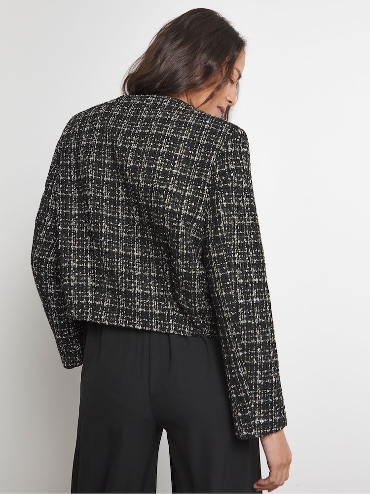 Joanna Hope Boucle Bomber Black Jacket - Image 2 of 4