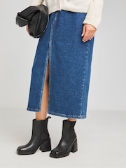 Simply Be Black Platform Chelsea Ankle Boots In Wide Fit - Image 1 of 4