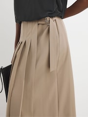 JD Williams Natural Box Pleat Kilt Skirt - Image 2 of 4