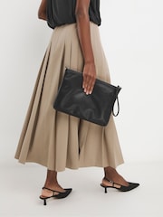 JD Williams Natural Box Pleat Kilt Skirt - Image 4 of 4