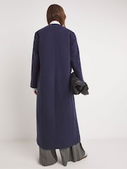 JD Williams Blue Blue Cuban Collar Long Line Coat - Image 2 of 4